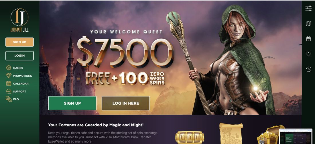 Jackpot Jill Casino Homepage