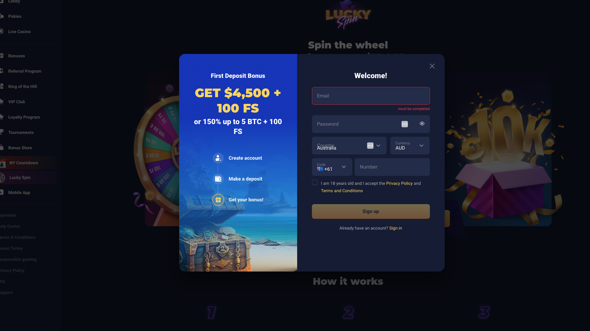 Joo Casino Sign up 1