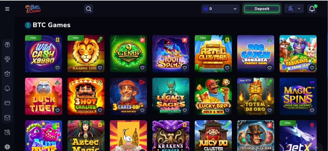 7Bit Casino BTC Games