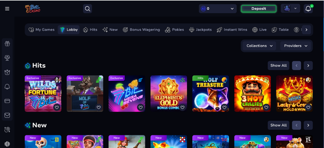 7Bit Casino Homepage