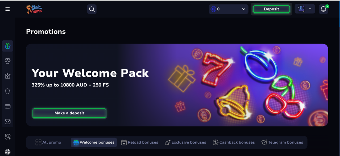 7Bit Casino Welcome Offer