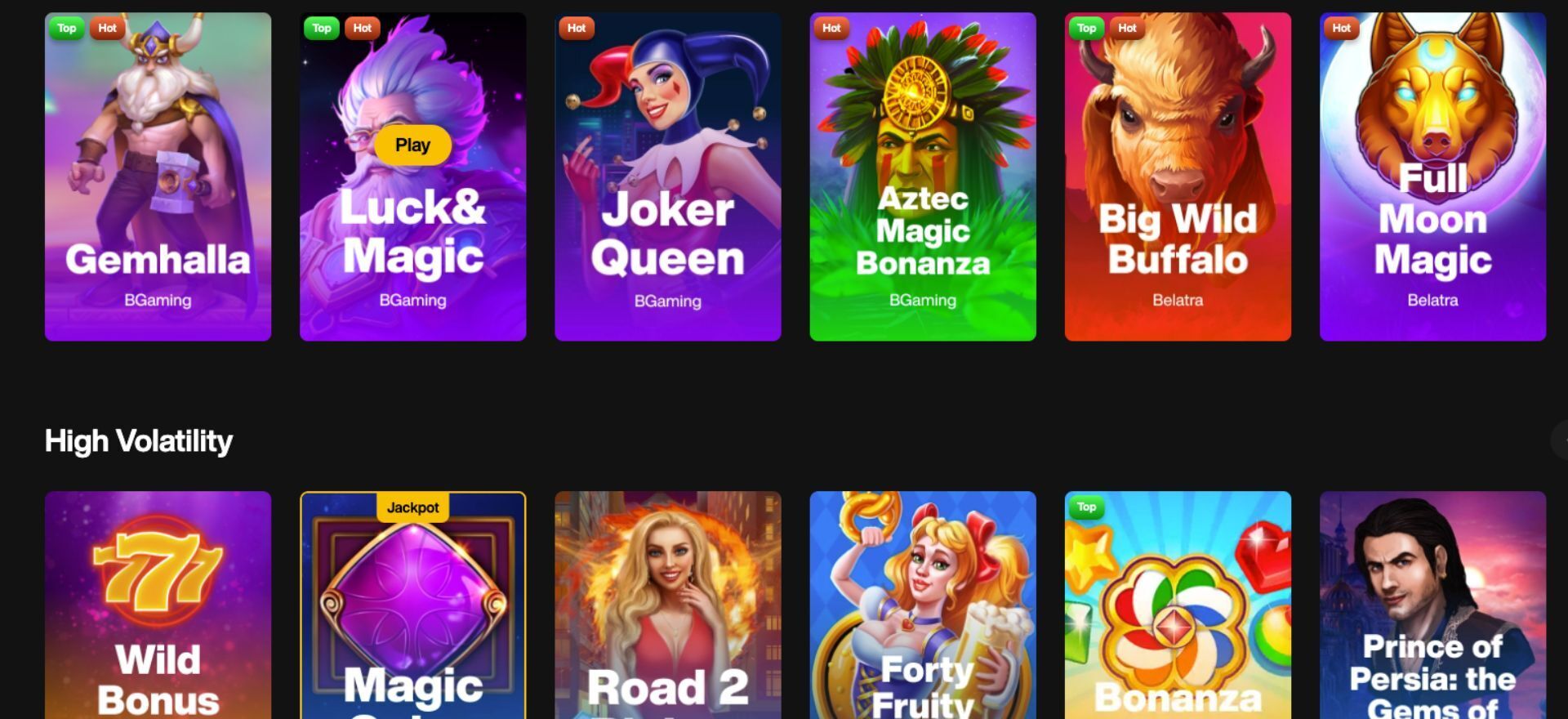 JustCasino Pokies Page