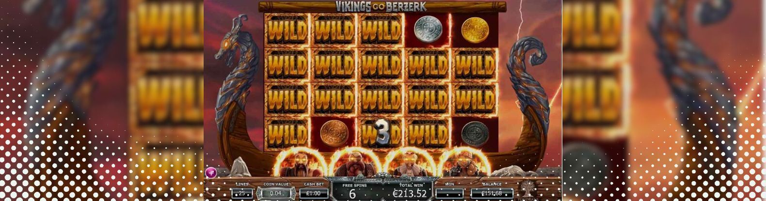 This is a screenshot of Vikings Go Berzerk Online Pokies Game by Yggdrasil