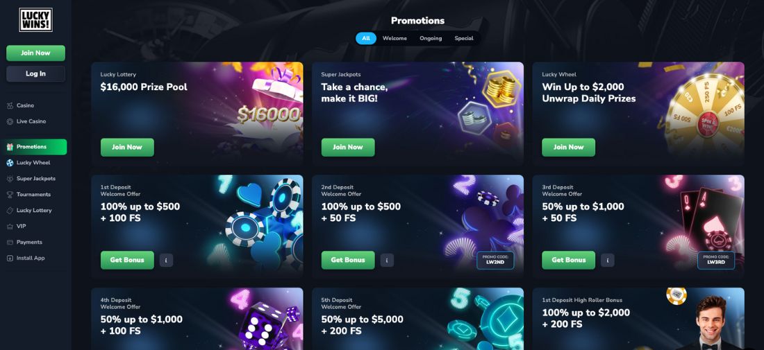 Lucky Wins Casino Promotions