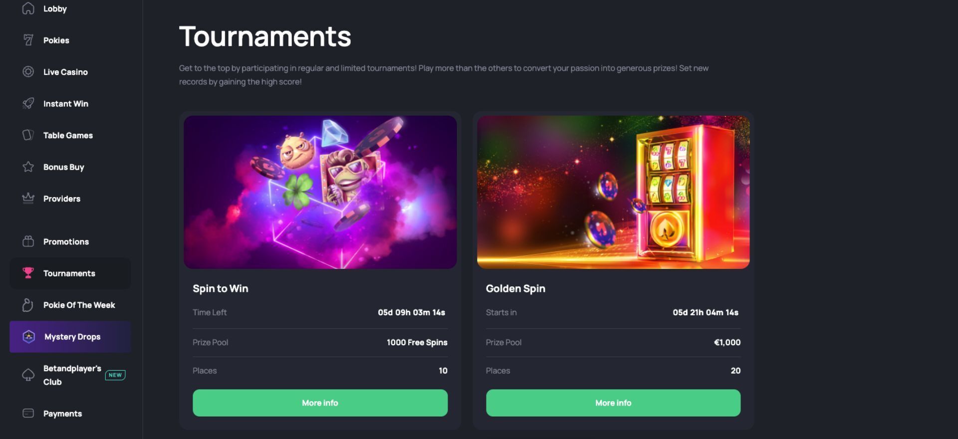 BetandPlay Casino Tournaments