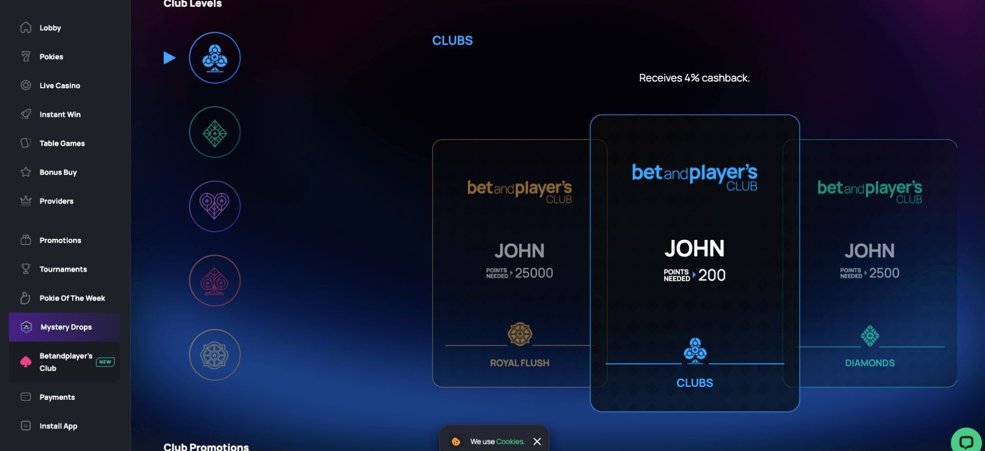 BetandPlay Casino VIP Program