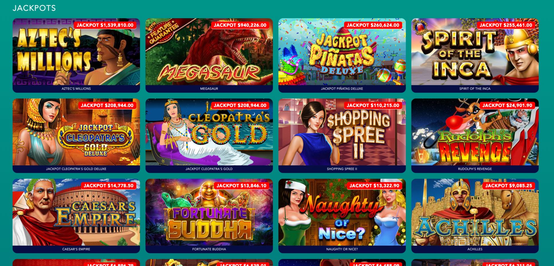 Heaps O Wins Casino Jackpot Games