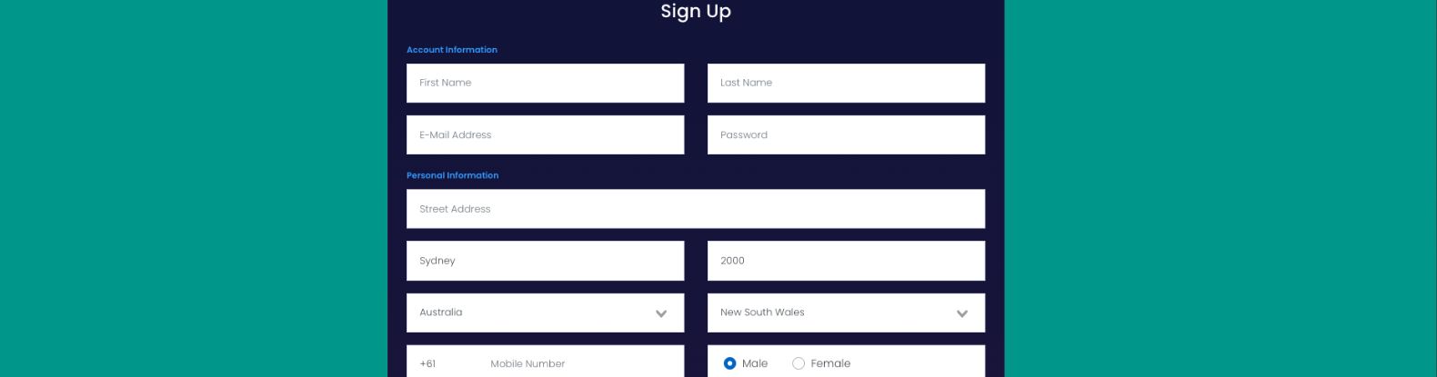 Heaps O Wins Casino Signup Process