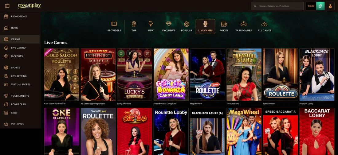 CrownPlay Casino Live Games