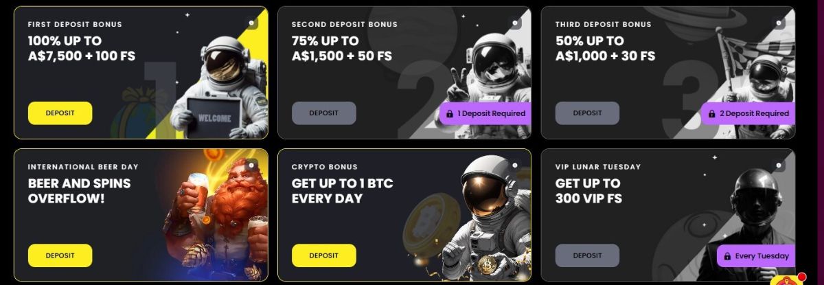 MoonWin Casino Bonuses