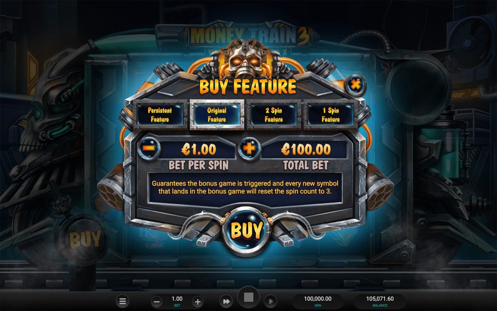 Money Train 3 Bonus Buy Feature