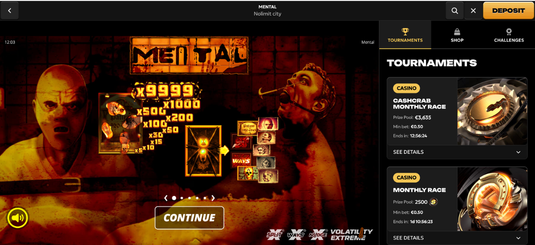 Mental Pokie Main Page