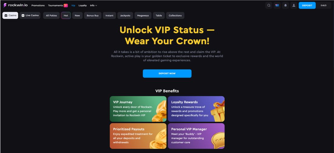 Rockwin Casino VIP Program