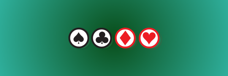 A green background featuring online casino chips in various colors