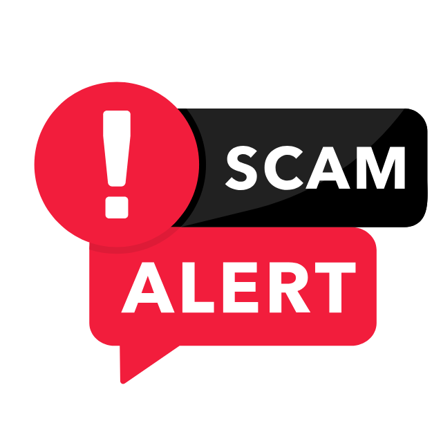 Icon on scam avoidance to educate viewers on staying safe.