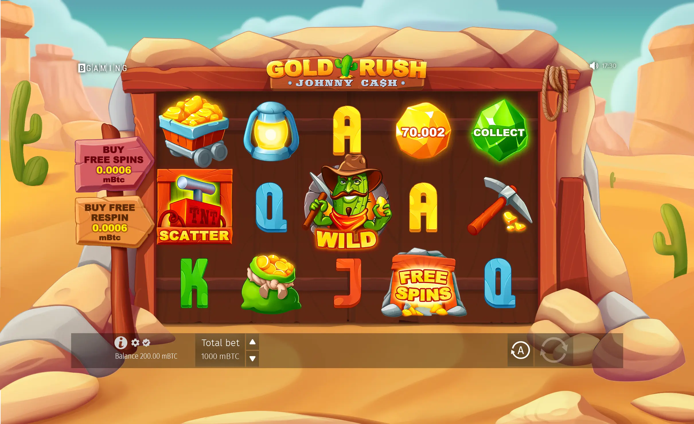 Gold Rush with Johnny Cash Main Game