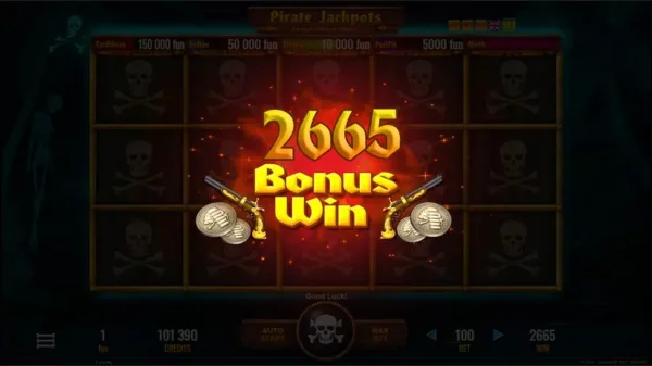 Pirate Jackpots Bonus Win