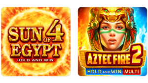 3 Oaks Gaming Pokies Sun of Egypt 4 & Aztec Fire 2