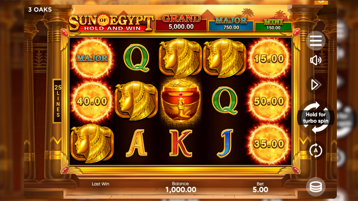 Sun of Egypt Pokie by 3 Oaks