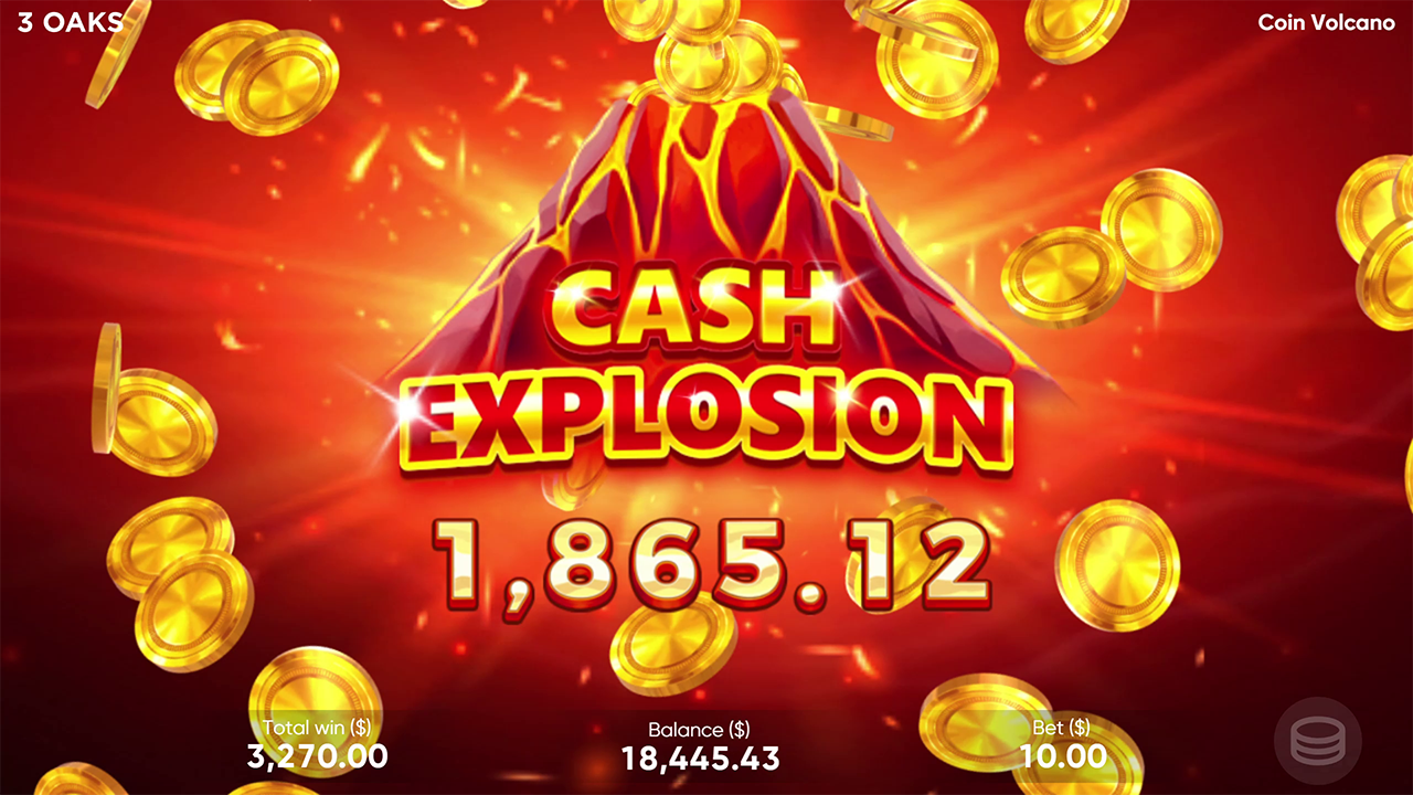 coin volcano explosion