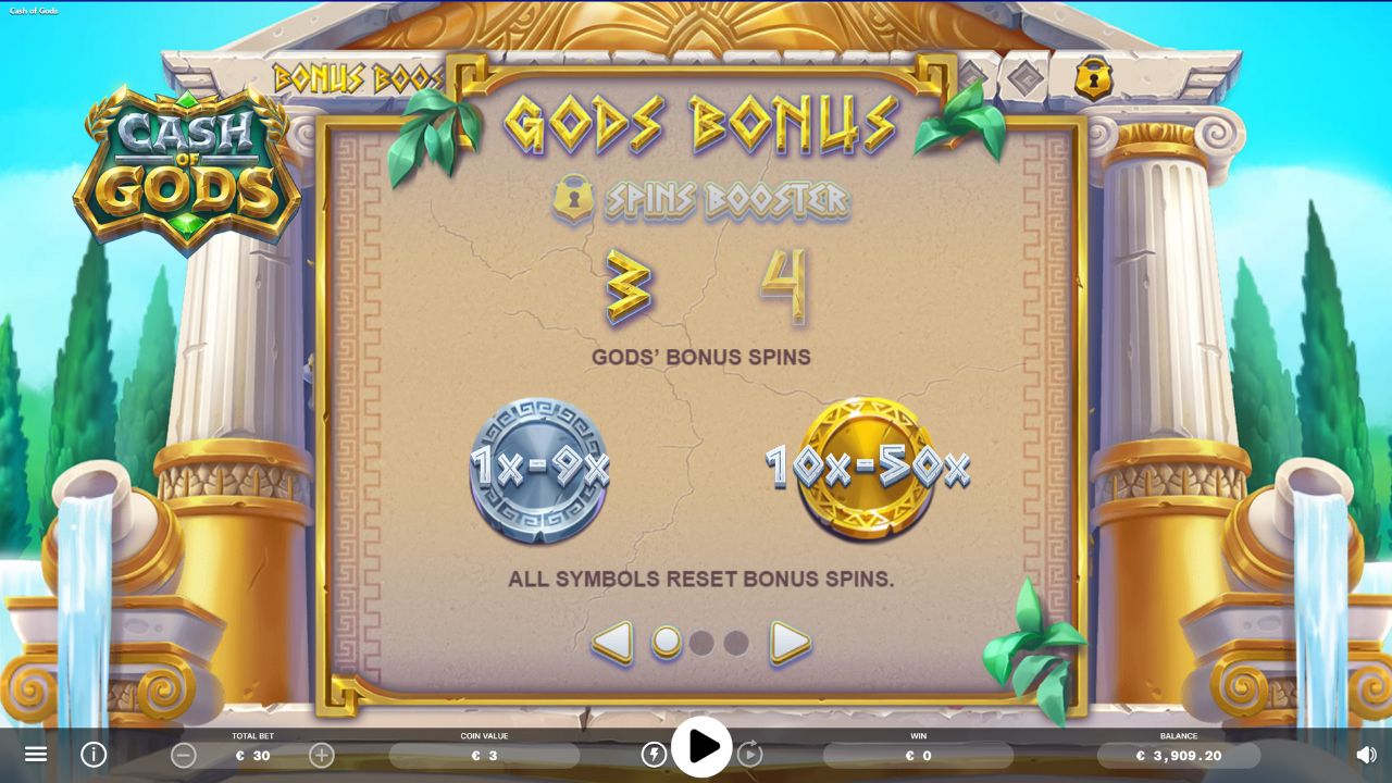 Cash of Gods bonus feature